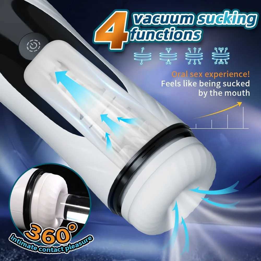 Automatic Male Masturbator Sex Toys for Men Masturbators Cup Thrusting Sucking Vibration Pocket Pussy Adult Toy Men MasturbationXJ250227