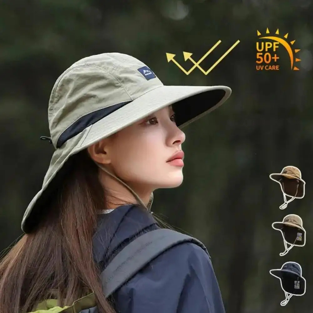 Quick-Drying Bucket Hat Fisherman Hat Sunscreen Cap Sun-Proof Panama Cap Sun-Shade Wide Brim For Hiking Hats For Men Women 250218
