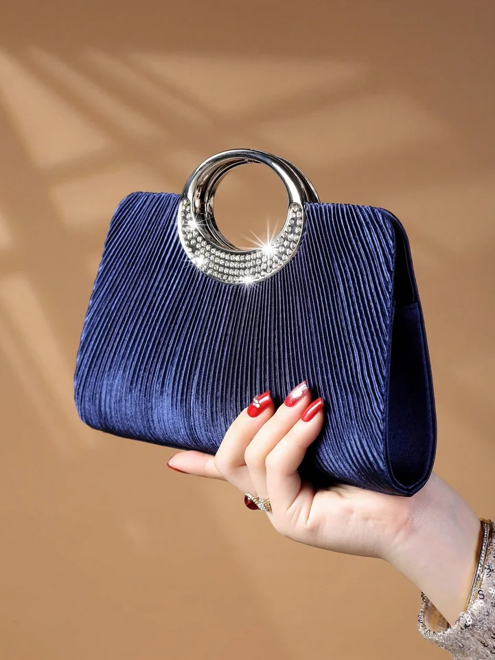 Womens Sparkling Glitter Crystal Evening Bag Handbag And Crossbody With Simple Elegant n Suitable For Wedding 250226