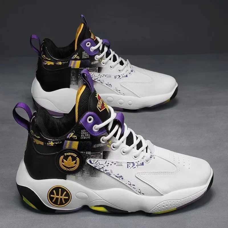 Mens Sneakers High-top Basketball Shoes Men Fashion Wear-resistant Casual Shoes Platform Shoe Breathable Non Slip Running Shoes Z250227