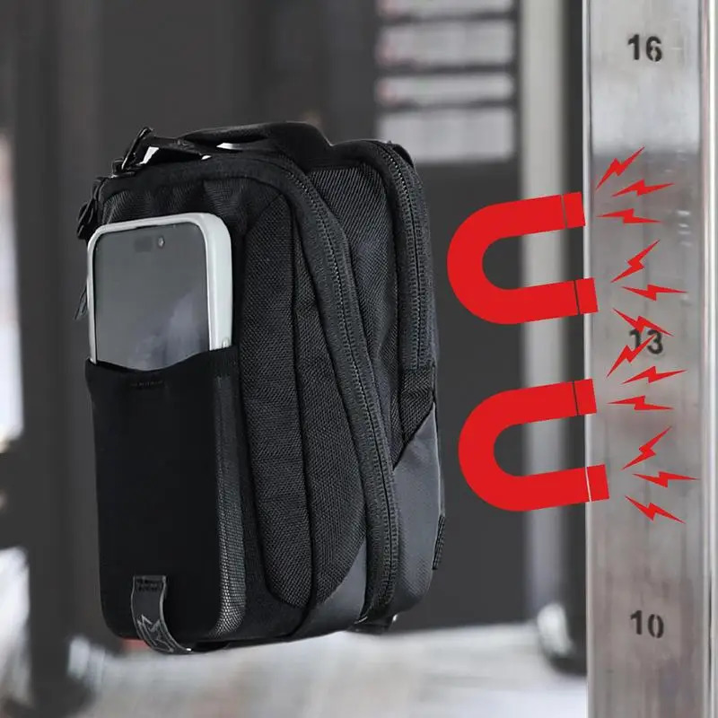 Ship from US Magnetic gym mobile phone hanging bag suitable for men women floor organizers sports chest cross body handbags earplugs key water bottles
