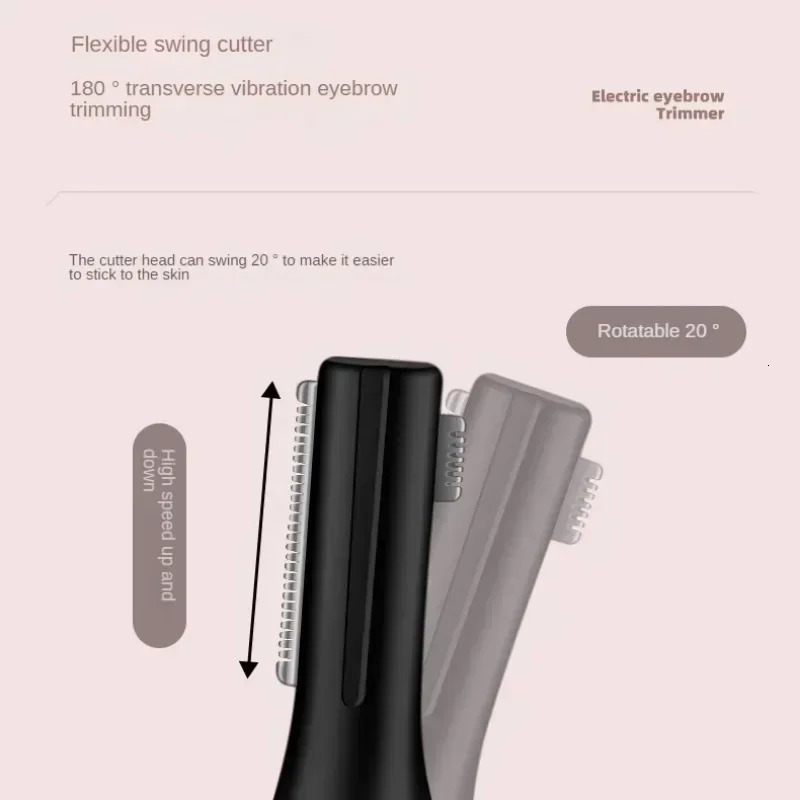 Electric Eyebrow Trimmer Razor Brow Shaping Portable Shaving with Washable Hair Trimmer Razor Duals Cutter Head Tools 250224