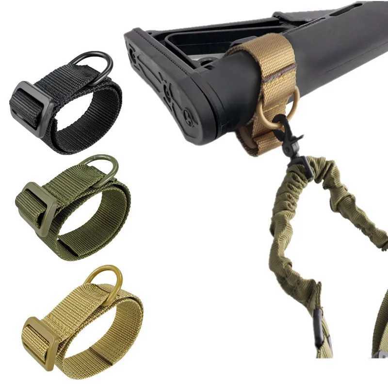 Tactical Military Airsoft Tactical Buttstock Sling Adapter Rif Stock Gun Strap Gun Rope Strap Belt Hunting Accories W250227