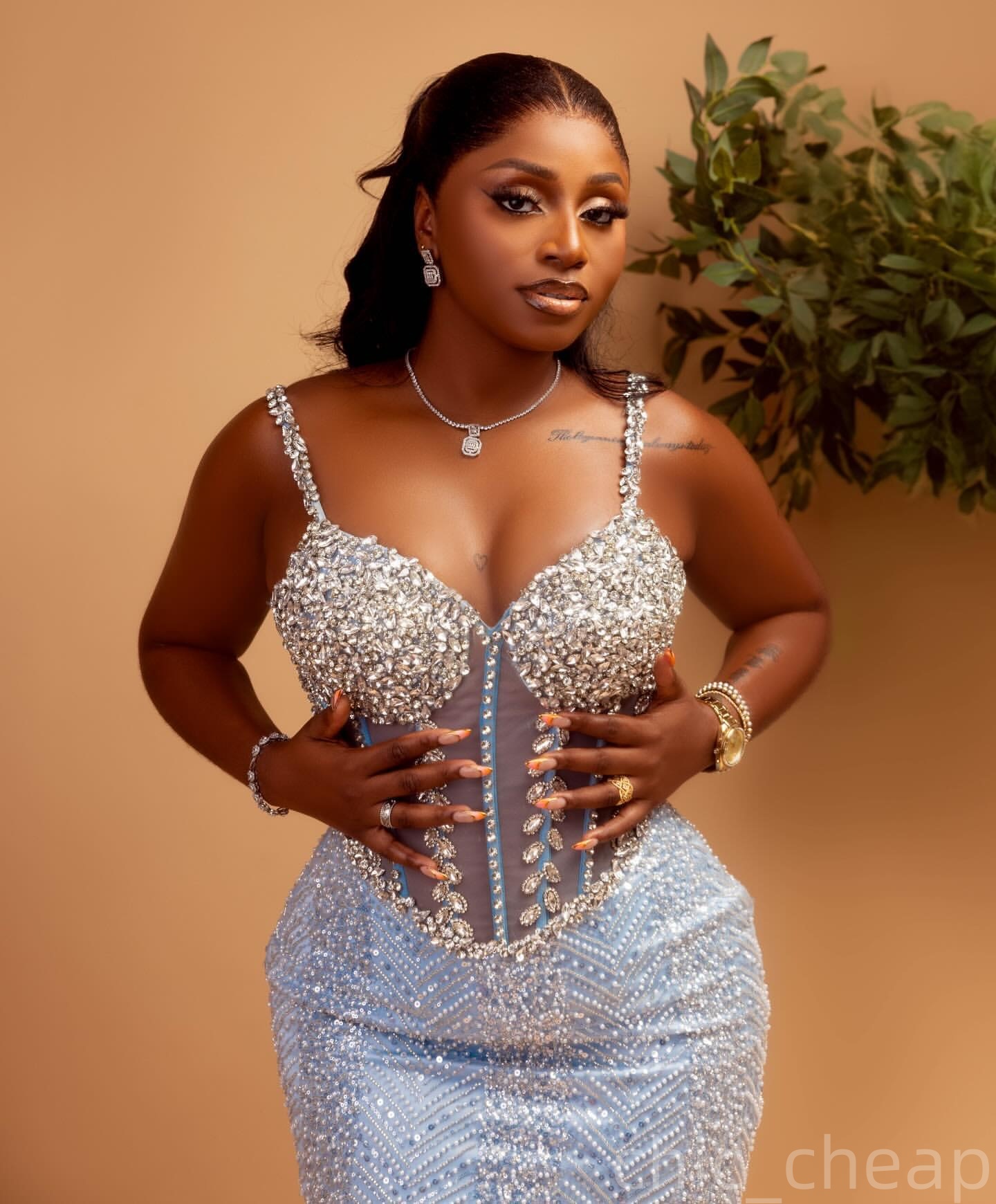 Light Sky Blue Sheath Prom Dresses 2025 Crystals Beaded Sequined Evening Formal Party Second Birthday Engagement Gowns Plus Size Dress For Special Occ