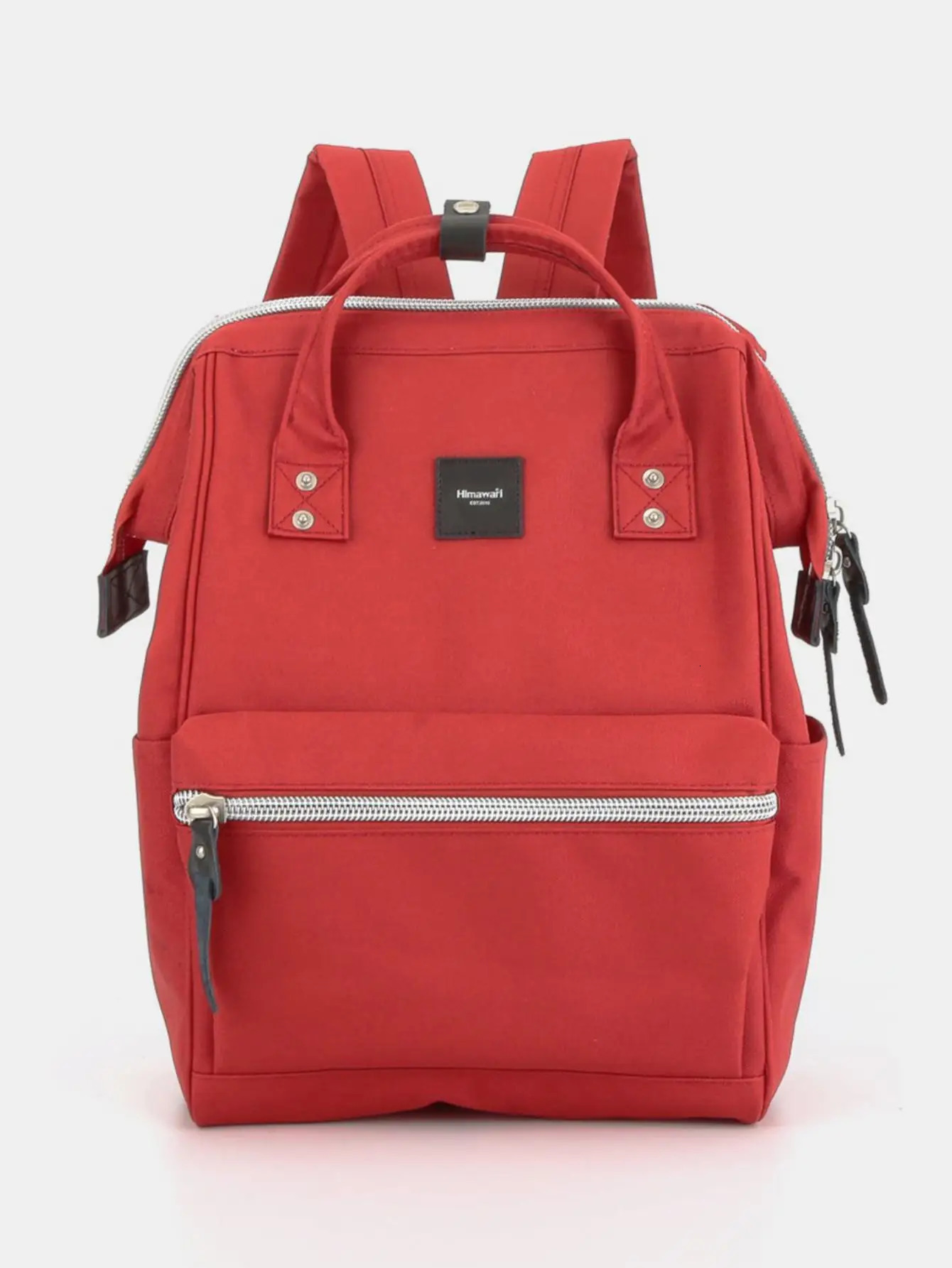 Ship from US Womens casual backpack fashionable waterproof canvas bag with multiple layers of pockets multicolor options top handle and adjustable S 2