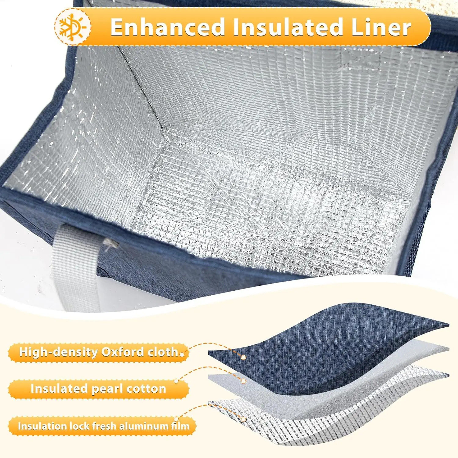 Ship from US 12 Pack Lunch Bags BulkInsulated Reusable with Aluminum for Leakproof Tote Large Box Multicolor 250227FBB