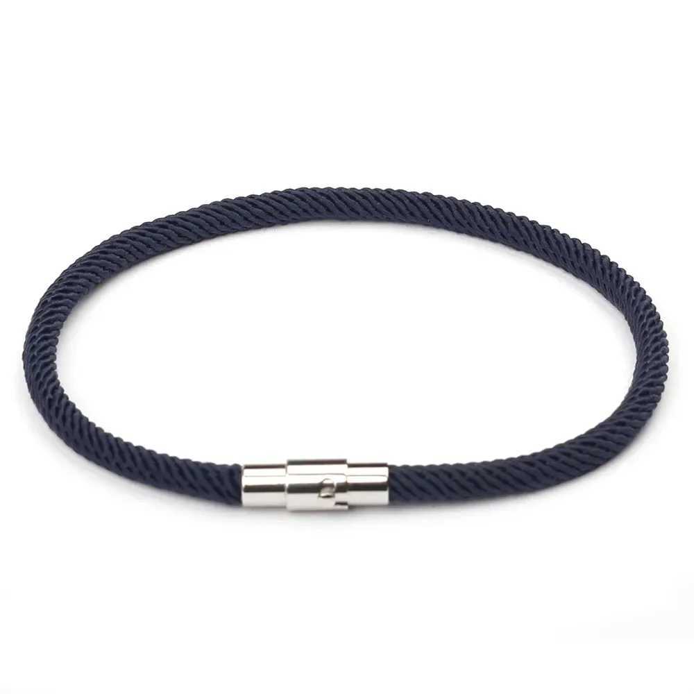 Summer Style Macaron Color Rope Leather Bracelet Men Women Magnetic Clasp for r Bracelets Bangles Pulseiras SL006 W250227