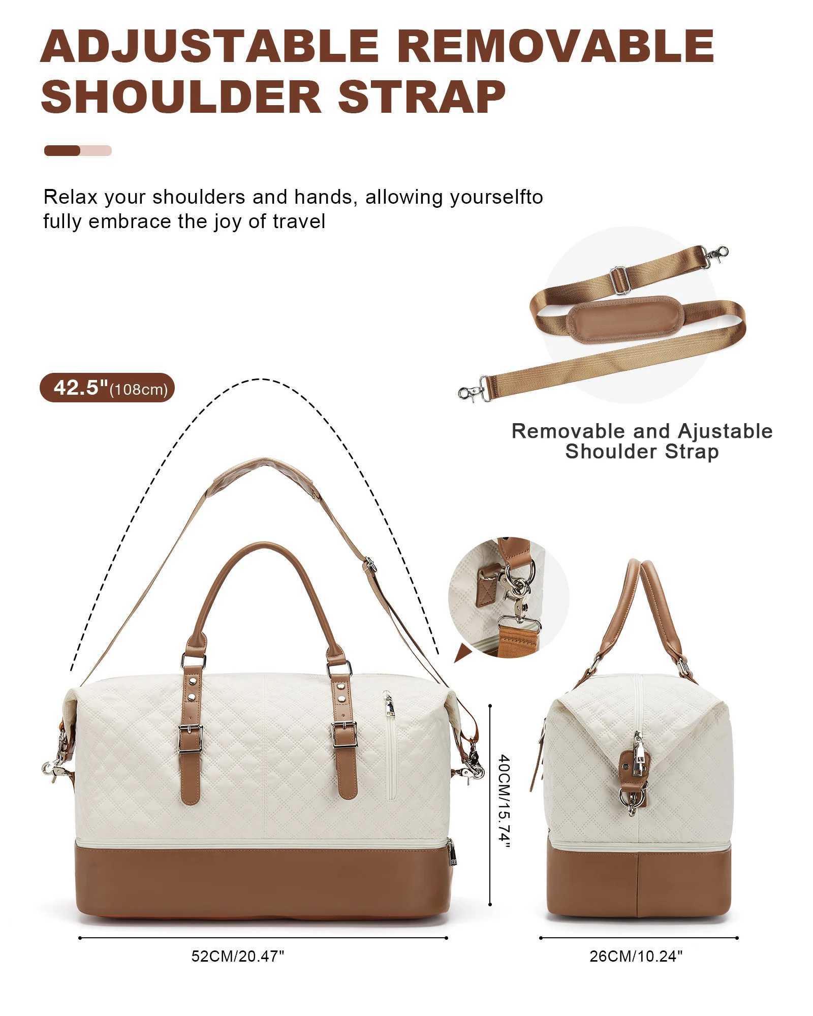 Diaper Bags Womens travel bag luggage bag with wet pocket and shoe company gym bag weekend overnight bag carry on bag Y250227UBP5