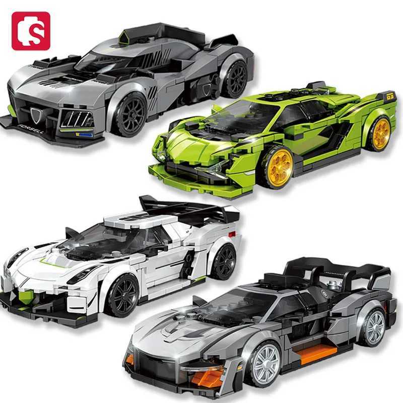 SEMBO Speed Sports Car Assemblage Building Blocks MOC Racing Vehicle Models Car Construction Set Kids Toys for Boys Holiday Gift Y250227