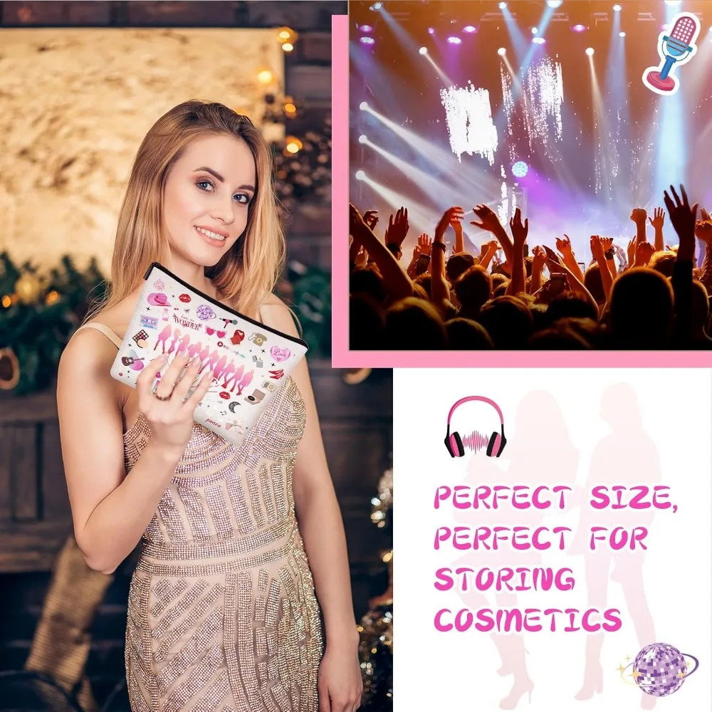 Ship from US Makeup bag for inspiring female singer travel makeup portable stationery storage music lover gift 250227FBB