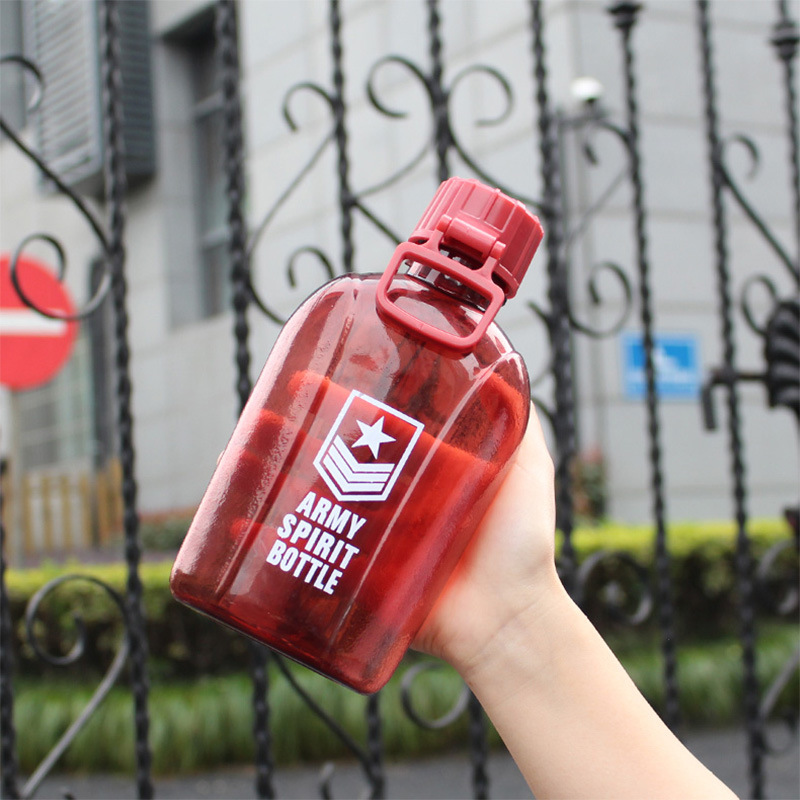 New Plastic Portable Space Cup Seems To March Portable Outdoor Sports Travelling Large Water Bottle Student Fitness Gift Cup