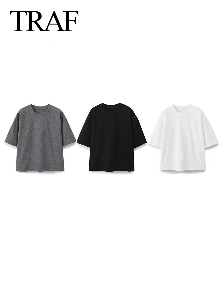 TRAF Womens Solid Casual T Shirts Pant Set Short Sleeves ONeck TShirt TopLaceup Loose Side Pockets Straight 250226
