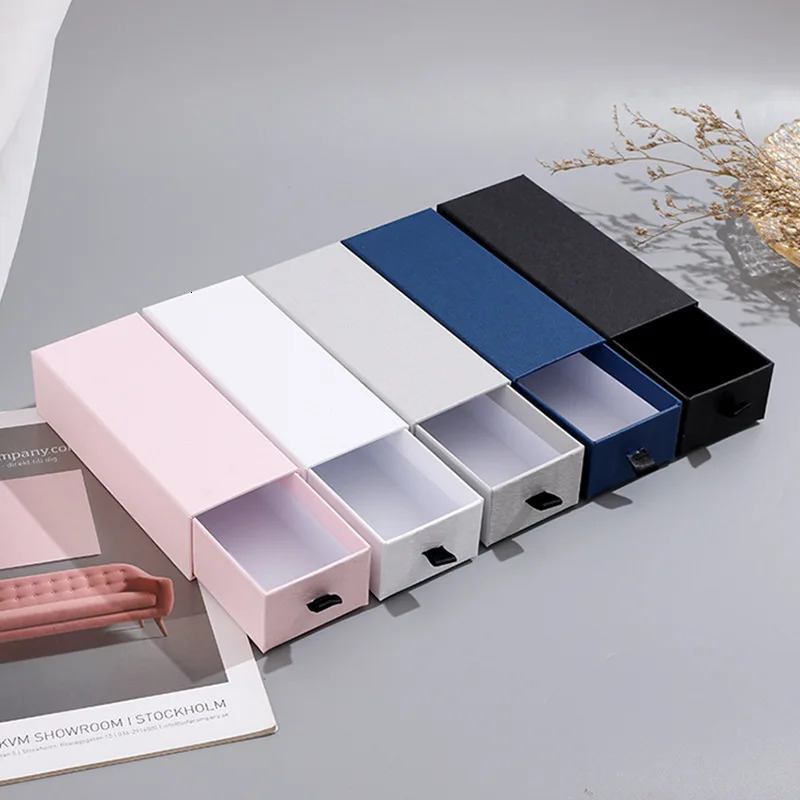 10pcs Square Jewelry Display Glasses Box Packaging Holder Black Pink White Kraft Paper Gifts Box for Glasses 17x7x4.5cm 250222