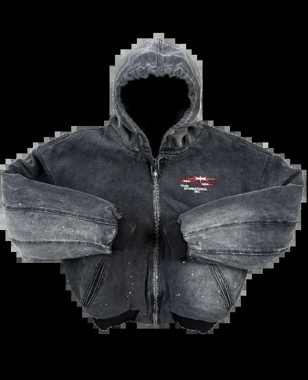 Streetwear Divin Denim Zip Hoodie Y2K Jacket Retro Hip Hop Letter y Oversized Sweatshirt Mens Coats Clothes 250227