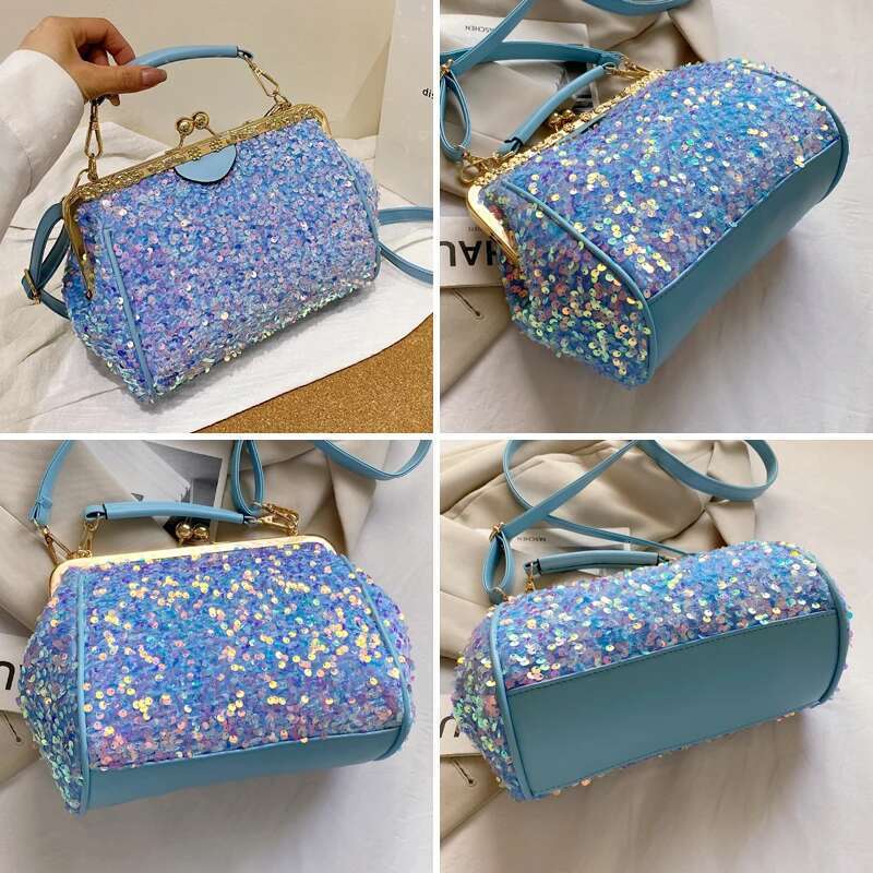 Women's Bags designer purses and handbags for women Sequined tote bag Shining fashion crossbody bags lady shoulder evening clutch