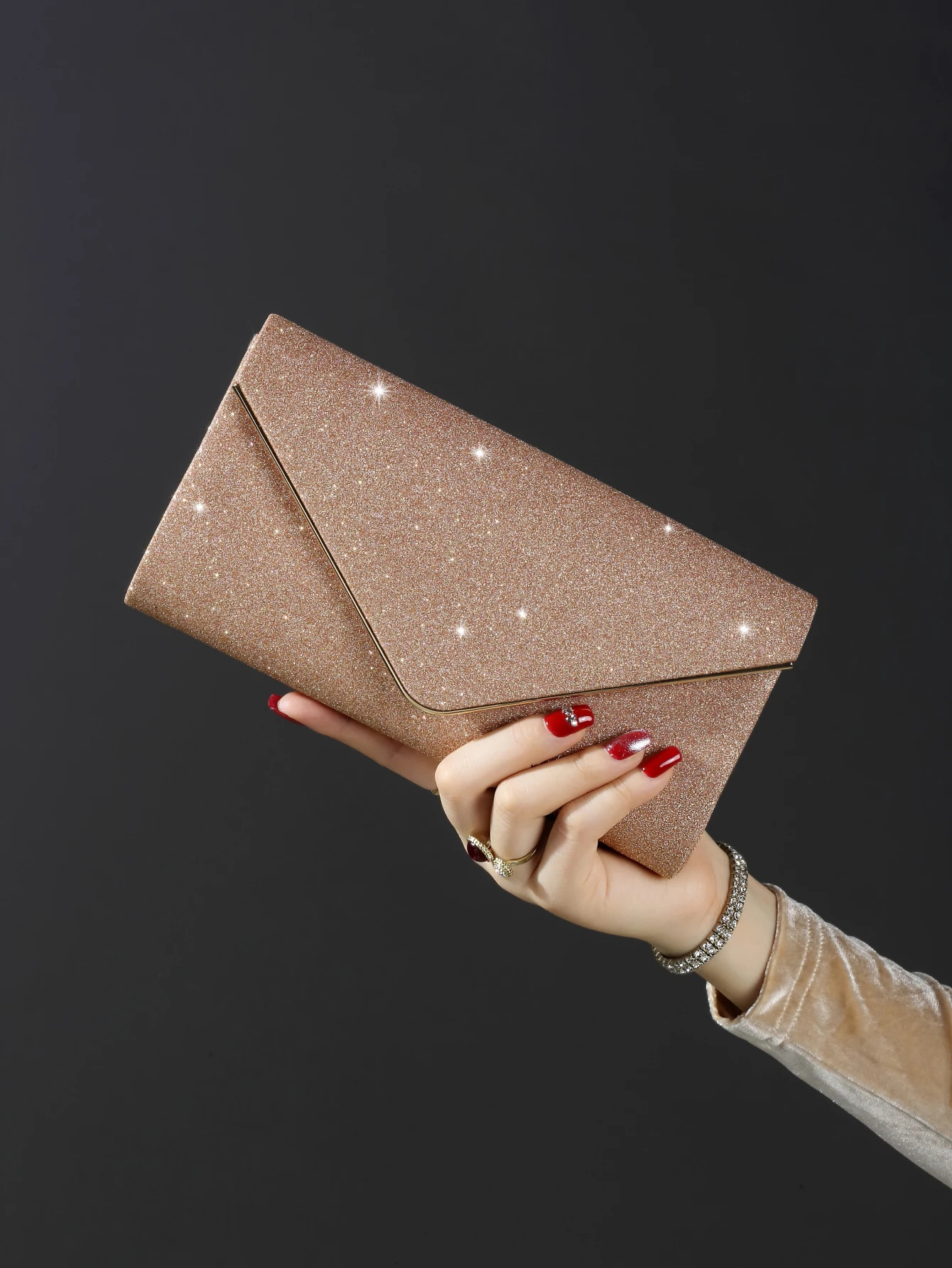 Sparkling sparkling elegant ladies evening bag party wedding wallet dinner 250226