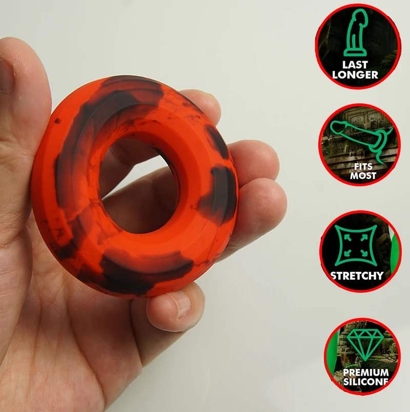 Liquid Silicone Dick Cock RingEjaculation Delay Cockring PenisringSex Toys for MenTesticle Scrotum BondageSemen Lock Rings 250227
