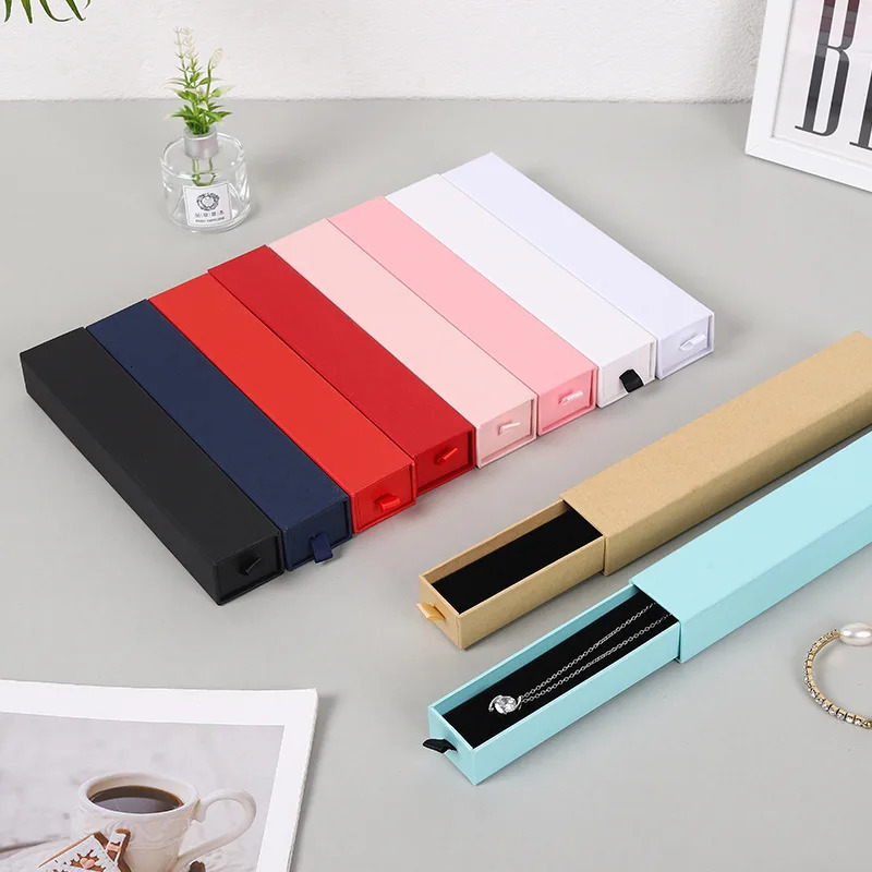 12pcs Drawer Jewelry Box Ring Necklace Box Black Earring Bracelet Jewelry Organizer Packing Display Jewelry Boxes and Packaging 250222
