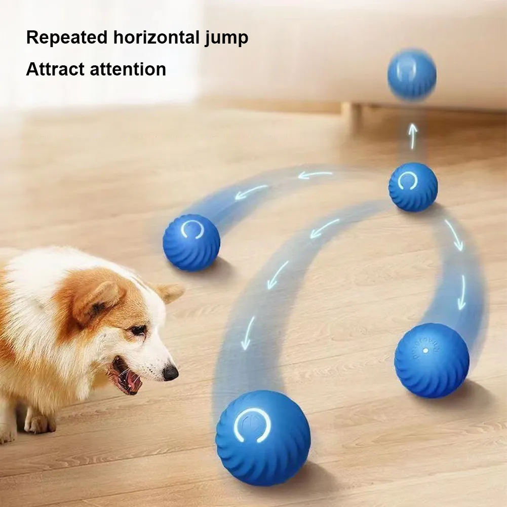 Interactive Pet Ball Toy Smart Dog Toy Ball Automatic Moving Bouncing Interactive Dog Toy Cat Dog Product for Indoor Cat Kitten ZZ