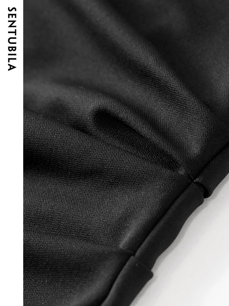 SENTUBILA Simple Party Black Midi Dress Women Spring Autumn Slim Temperament Slash Neck Sleeveless Lady Dresses Q33L52443 250226