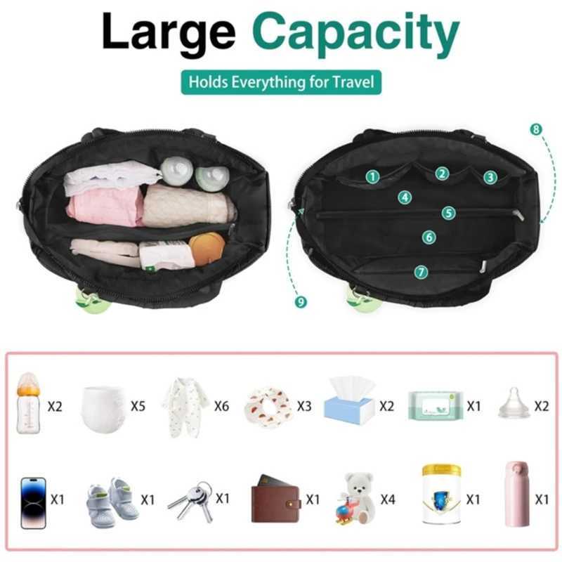 Diaper Bags Large Capacity Mom Bag for Easy Organization Baby Essential Like Bottles and Diapers Foldable Storage Organizer Y250227KS33