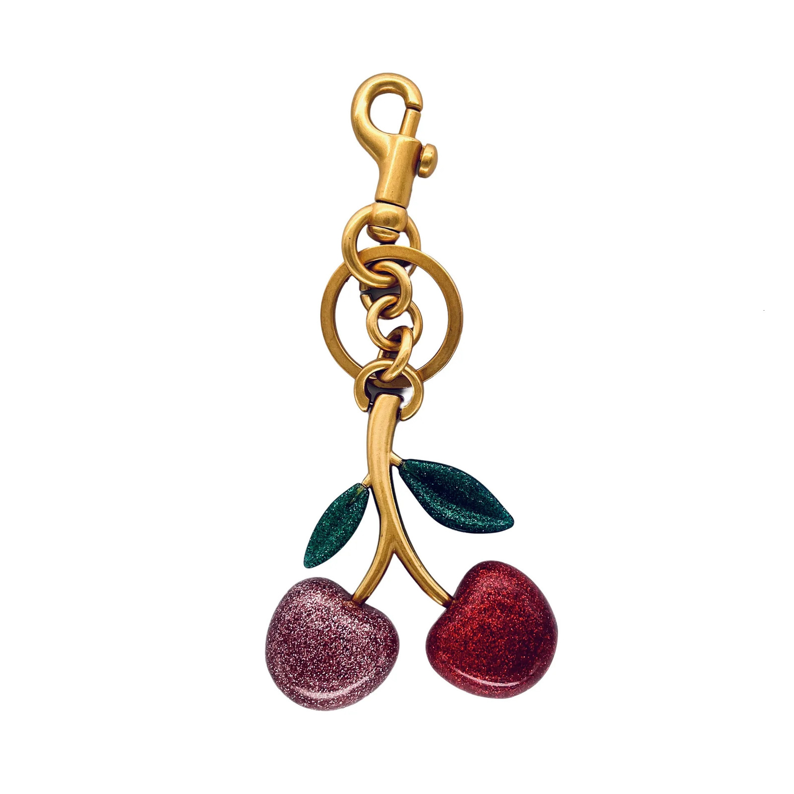Six Different Styles Crystal Cherry Charm Pendant For Bag Womens Handbag Shoulder Bags Keychain Attachment Parts 250227