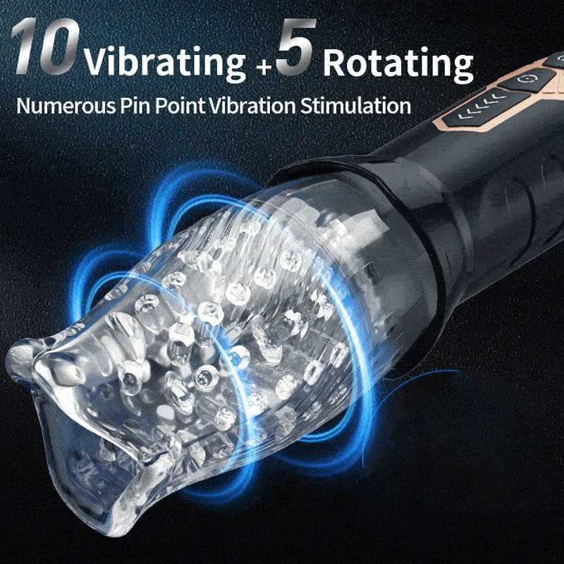 Automatic Electric Piston Rotating Sucker Male Blowjob Masturbator Cup Vagina Dildo Real Oral Vibrator Sex Toys for Men MachineXJ250227