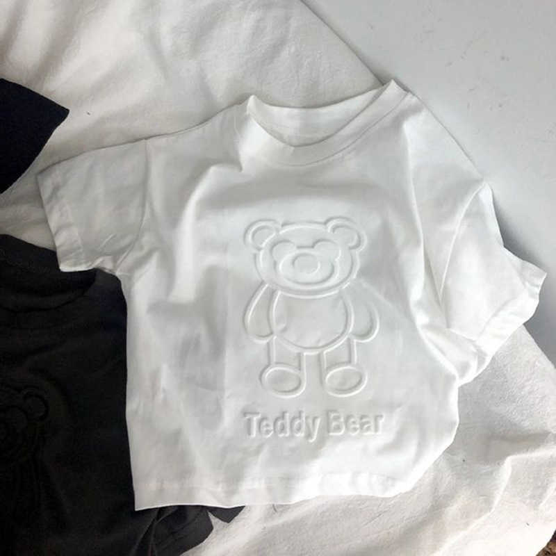 T-shirts Pure cotton childrens cartoon short sleeved printed T-shirt summer outfit boys stylish top summer baby half sleeved childrens clothingY250227