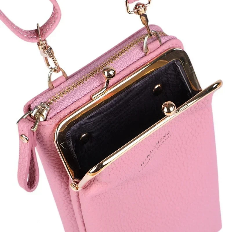 Ship from US Womens Phone Crossbody Bags Girls PU Leather Large Capacity Portable Shoulder Bag Ladies Purse Fashion Handbag 250227FBB