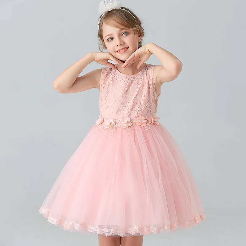 Girl's Dresses Girls Princess dress Childrens Day Birthday Party Lace Bubble skirt Summer style Dress Y250227Q3FX