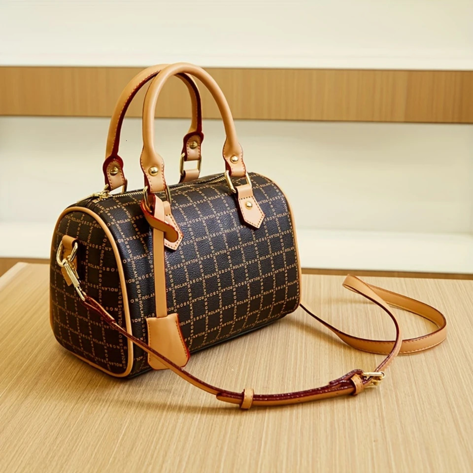 Ship from US Vintage Top Handle Boston Bag Retro Crossbody Womens Fashion Handbag Shoulder 250227FBB