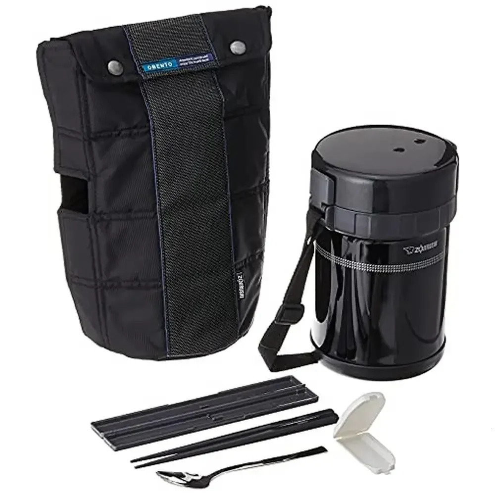 Ship from US Stainless Steel Vacuum Insulated Bento Lunch Jar 3 Containers Forked Spoon Bag 670ml 250227FBB