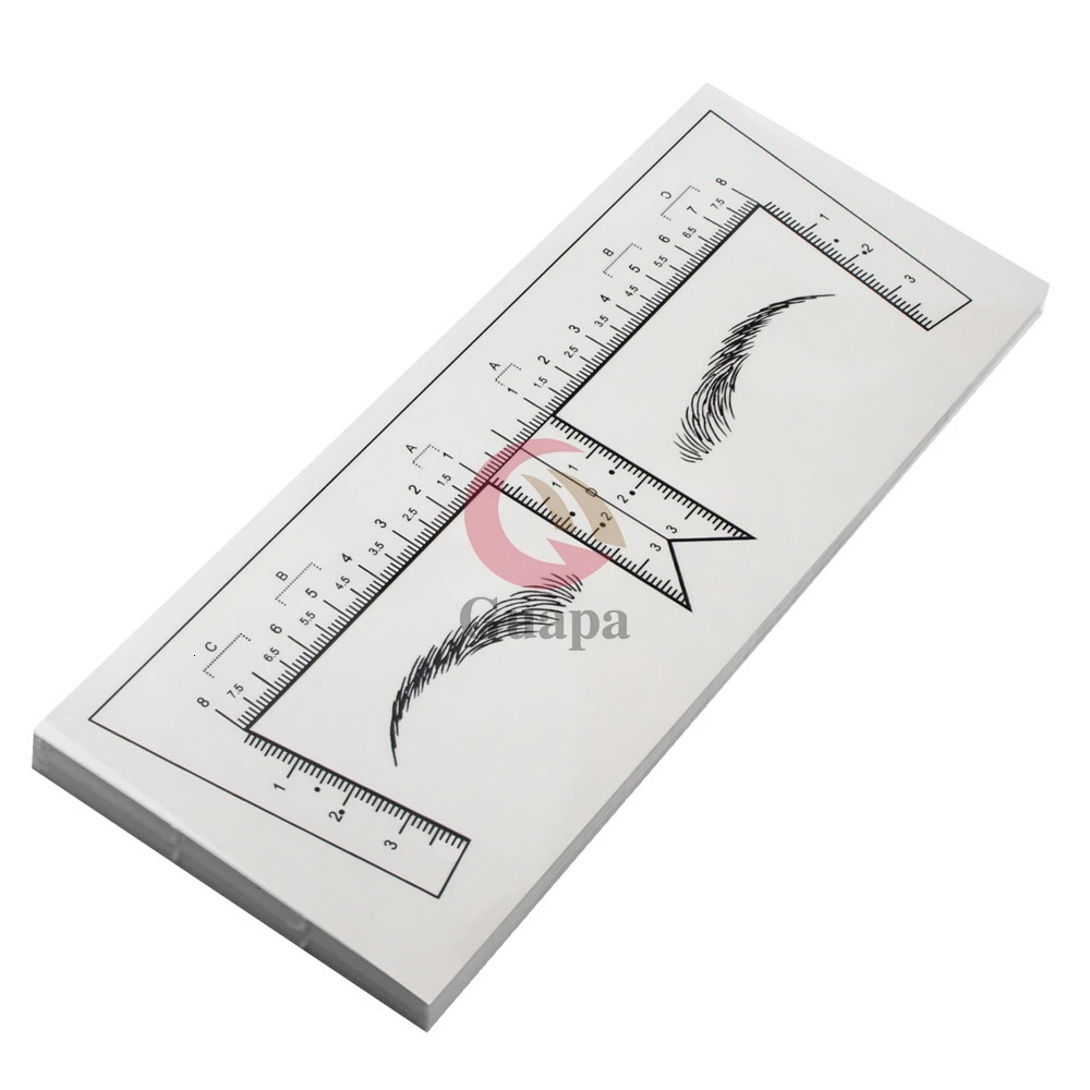 50pcs/lot Eyebrow Stencils Shaping Disposable Eyebrow Ruler with Brow Shape Eyebrow Ruler Sticker for Permanent Makeup Tools 250224