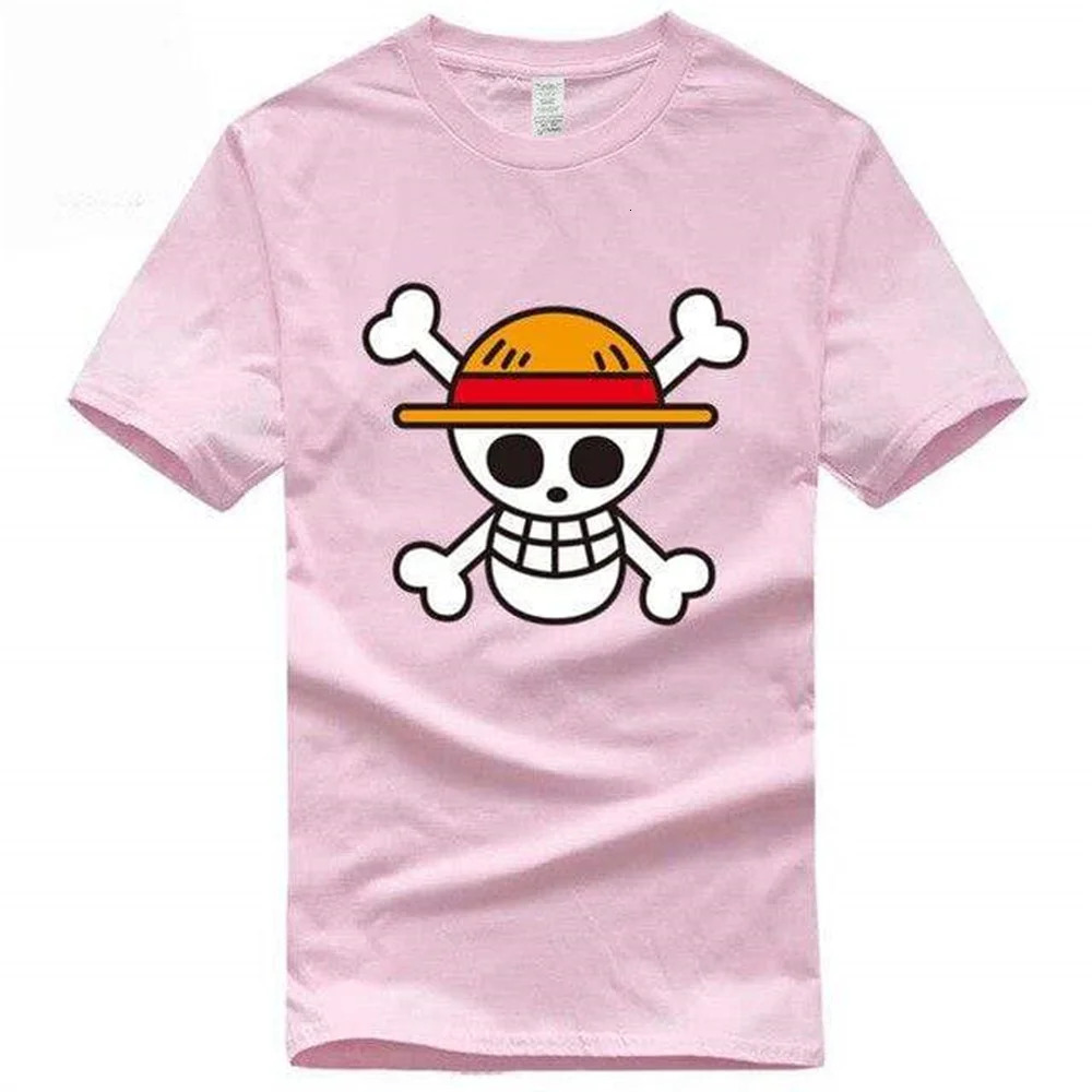 One Piece Straw Hat Print Mens T-shirt Womens Clothing Japanese Anime Cotton Tops Casual Short Sleeve T Shirt Streetwear 250226