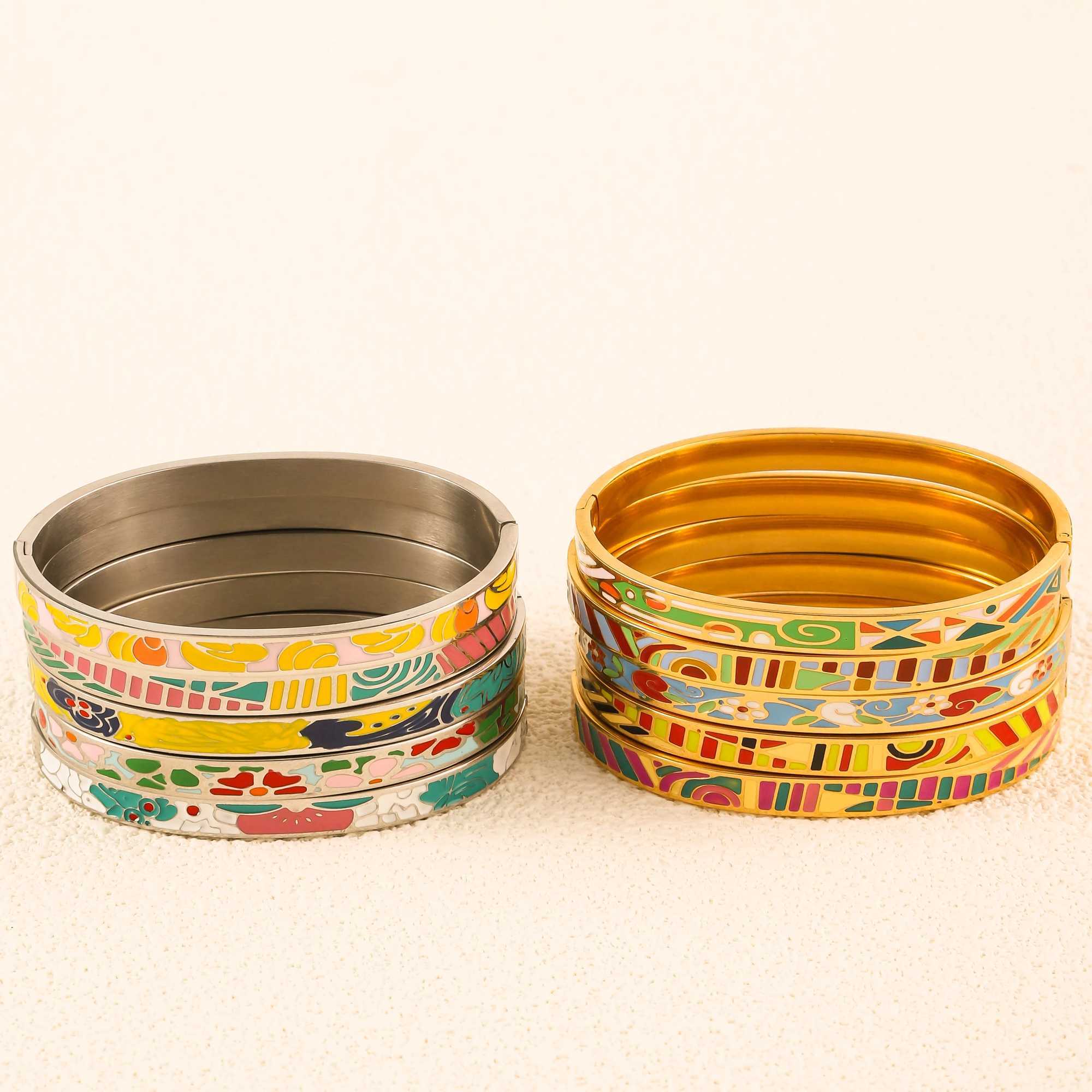 ZHIRUI high-quality stainless steel enamel bracelet suitable for women waterproof wear-resistant exquisite jewelry accessories W250227