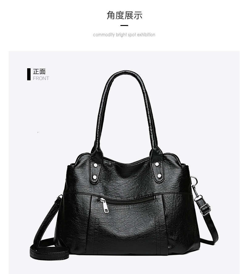 2025 New Handheld Tote Soft Leather Large Capacity Cross Shoulder Women's Bag