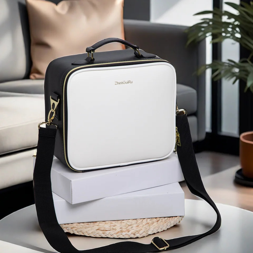 Ship from US LED Cosmetic Case with Lights and Mirror Large Capacity Portable Travel Makeup Bag for Women Girls y BagS HG00X 250227FBB