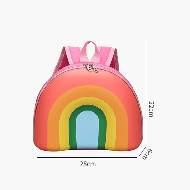 Rainbow Childrens Backpack Kindergarten Schoolbag 3-5-year-old Boys And Girls Lovely Backpack Children Book Bag 250227