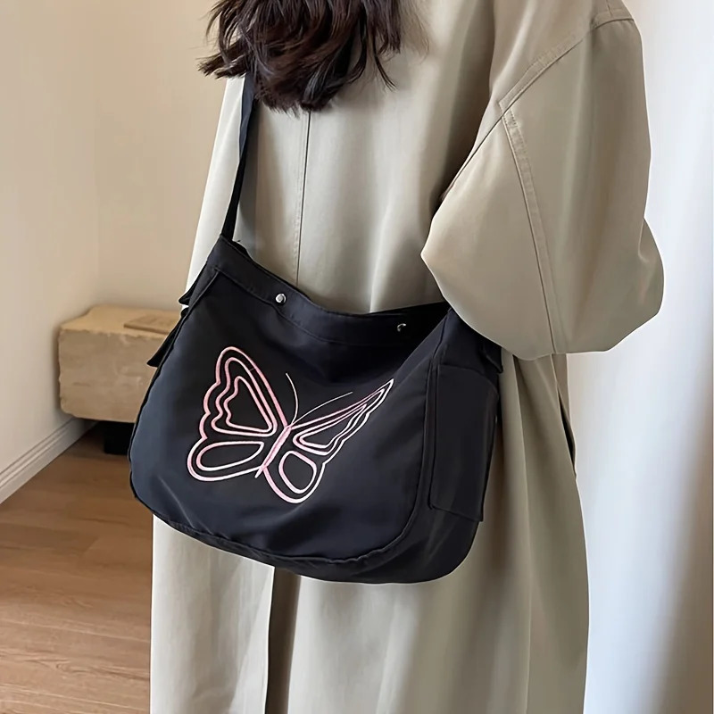 Ship from US Pattern n Hobo Crossbody Bag Korean Style Shoulder Trendy Handbag 250227FBB