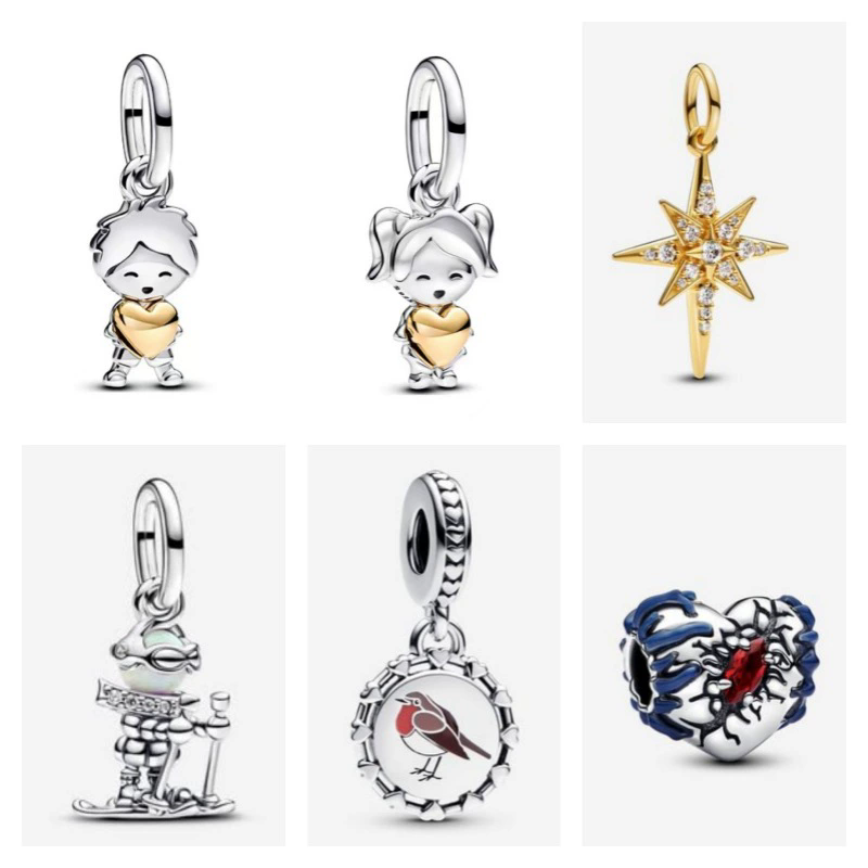 S925 Sterling Silver Luxury Designer Heart Boy Girl Charms Women Fits 3mm Snake Chain Bracelets Birthday Christmas Gift DIY Making Jewelry B099