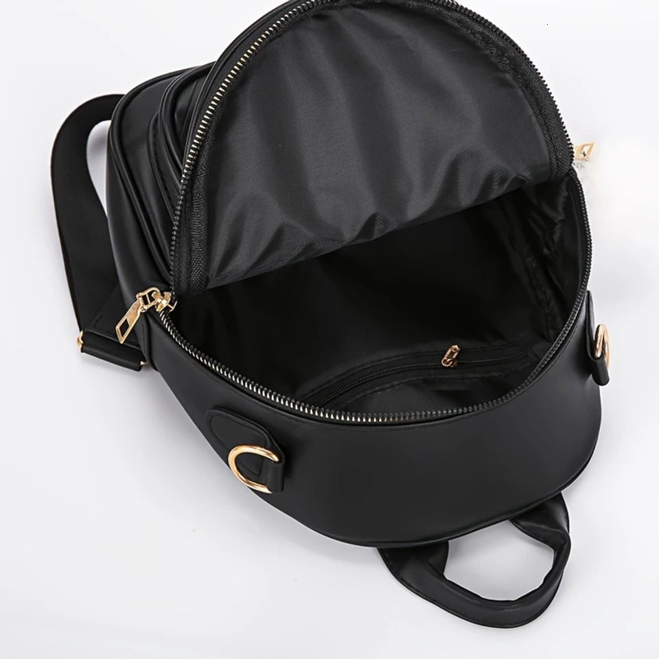Ship from US Fashion Solid Color Backpack Purse Womens Small Daypack Twoway Shoulder Bag Simple Outdoor Travel Schoolbag 250227FBB