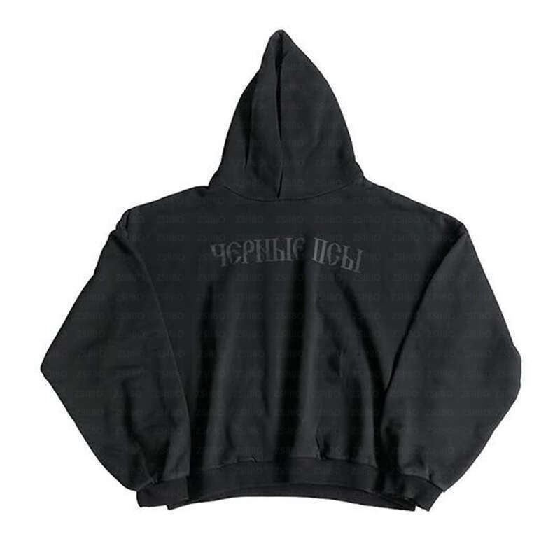 Trendy high street hip-hop style design with letter print hoodie, loose long sleeved sweatshirt, versatile for women