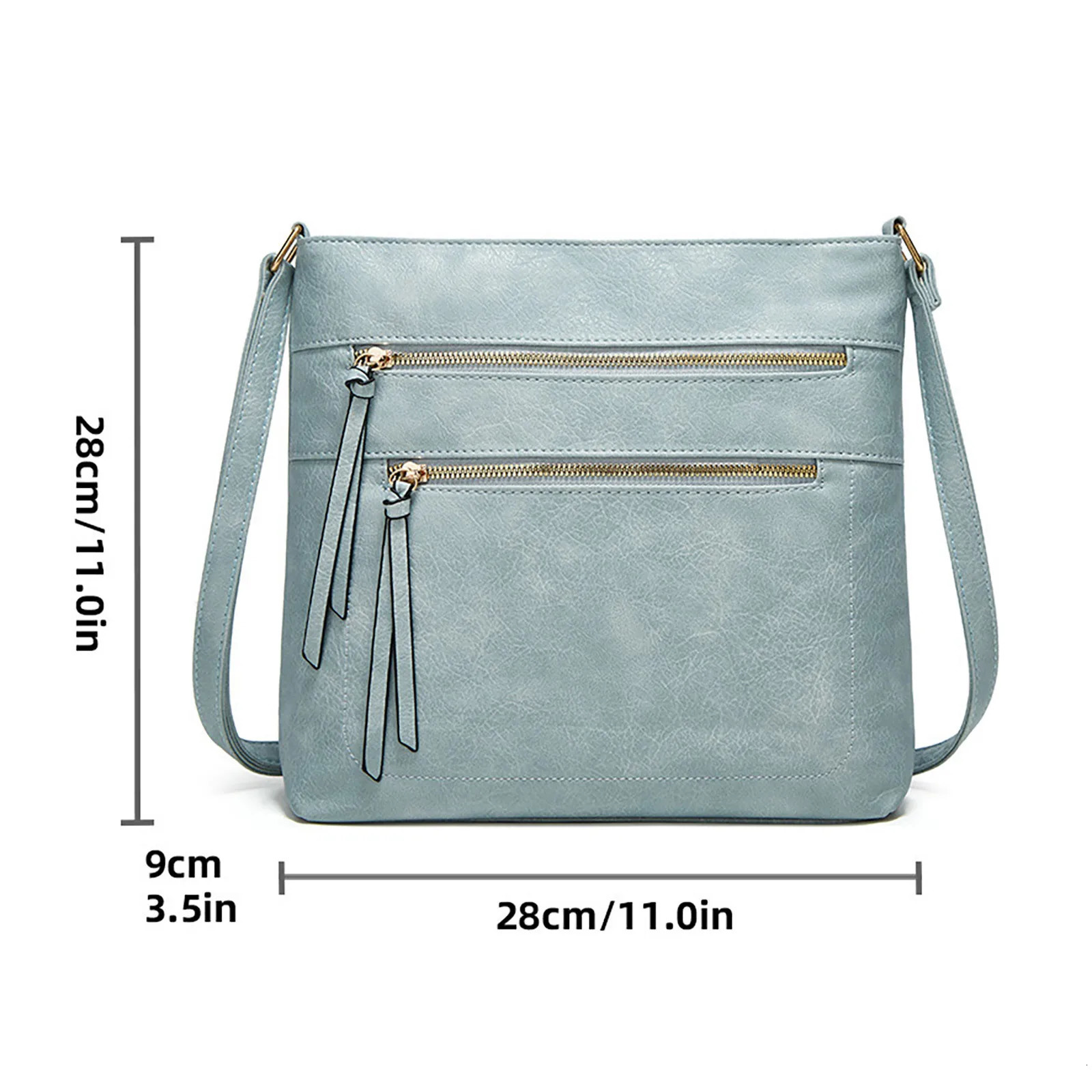 Ship from US Womens soft leather retro small square shoulder bag handbag large capacity womens 250227FBB
