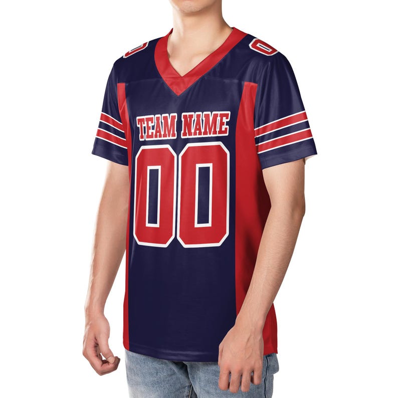 Personalized Football Jersey, Man Women Short Sleeves Shirt,Custom Football Soccer Jersey For Men Mesh Polyester