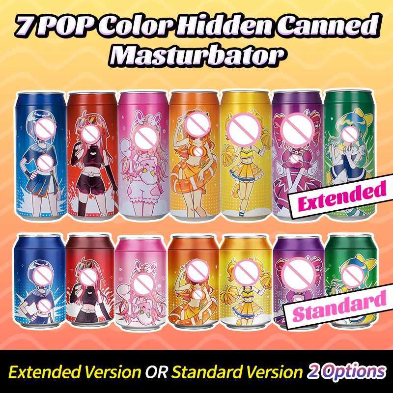 USA 7 Colors Hidden Canned Masturbator for Male Anime Pussy Masturbation Egg Artificial Vagina Extended Canned Masturbators ToysXJ250227