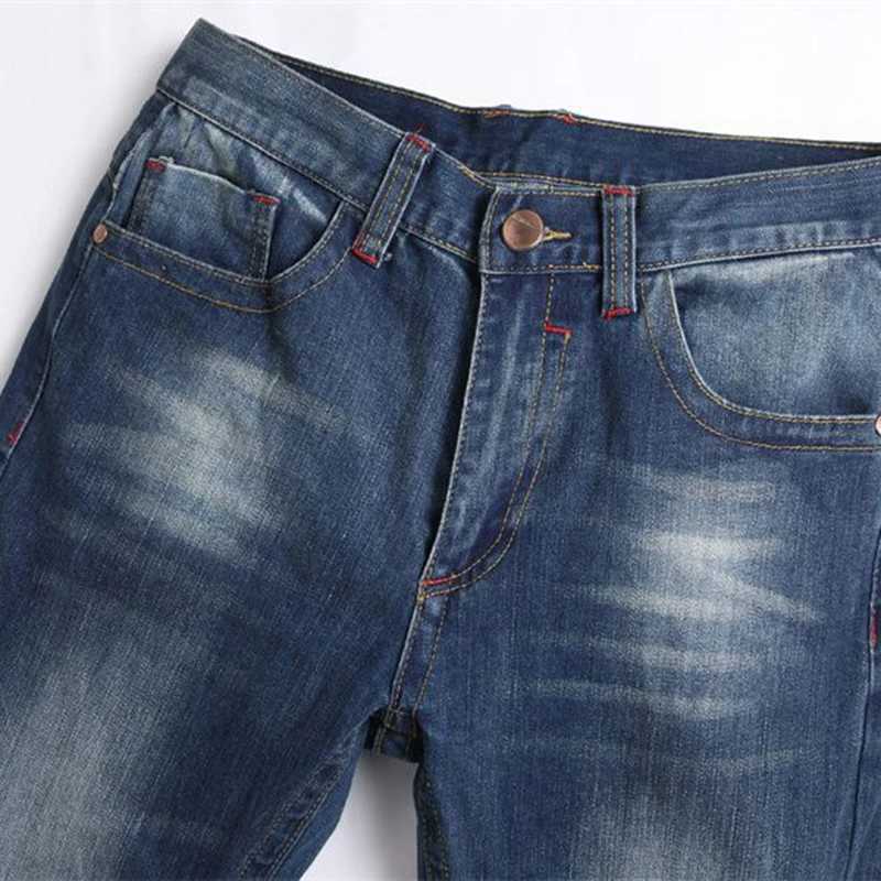 High Street New Denim Jeans Men Blue Embroidered Star Elastic Straight Trousers Embroidered Party Hip Hop Young Male Trousers X250227