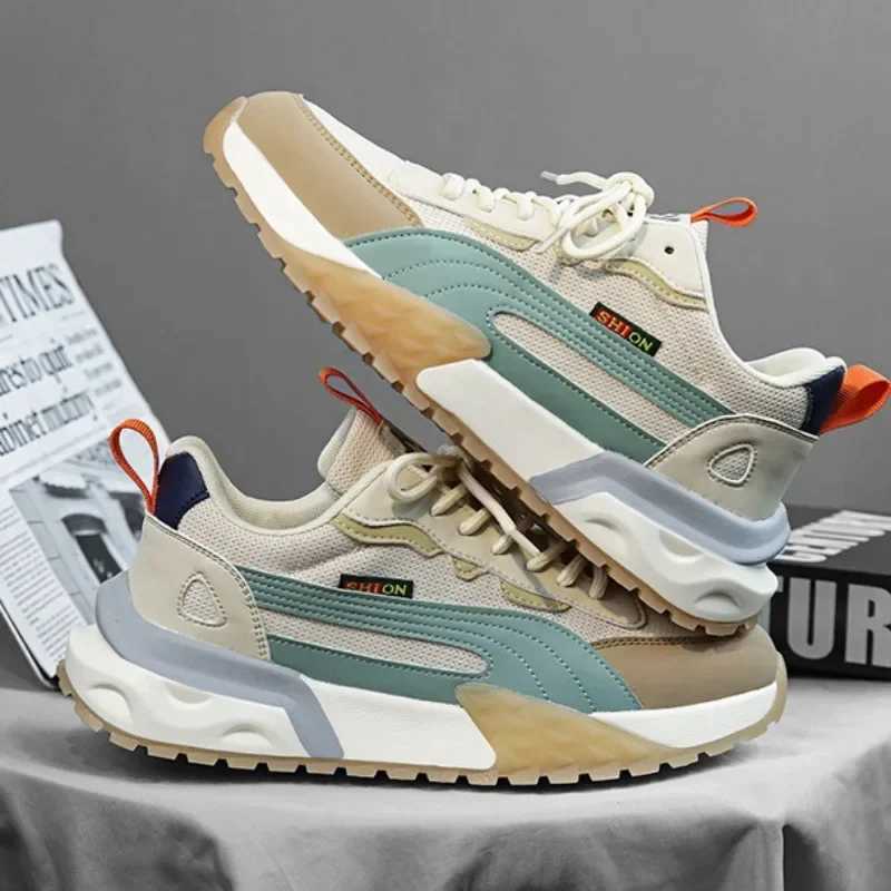 Mens Sneakers Luxury Brand Casual Shoe New Mesh Breathable Sport Running Shoes for Men Lace Up Platform Trainer Tennis Men Z250227