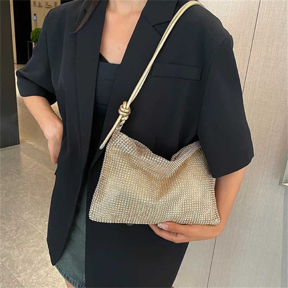 Shiny Crystal Female Handbag Dinner Party Wedding Women Rhines Underarm BagsXJ250227