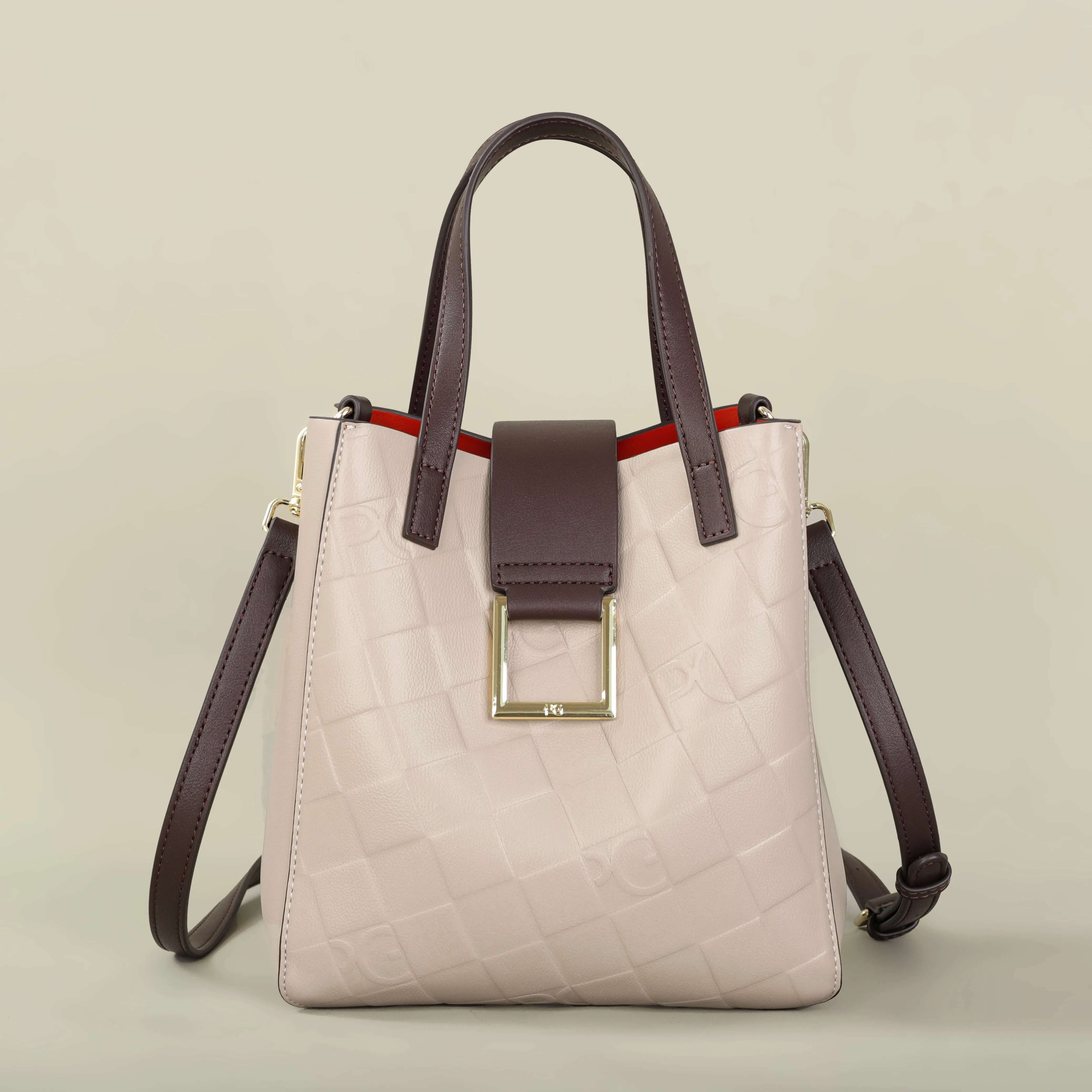 PG Women's Tote New Steel Emed Handheld Bun Gift Shopping Bag