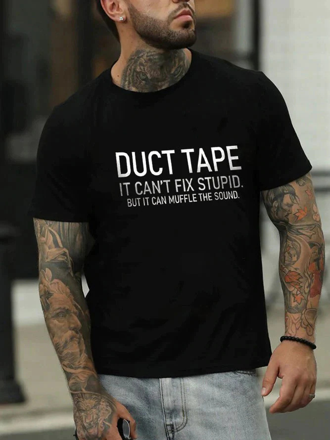 2025 New European Men's Cotton Short Sleeved Summer English Letter Printed T-shirt Men's Top